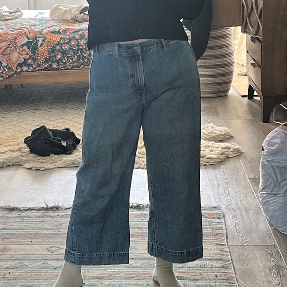 Everlane Wide Leg Crop Jeans White Label Edition 2 size 33  size 16 - Picture 7 of 7